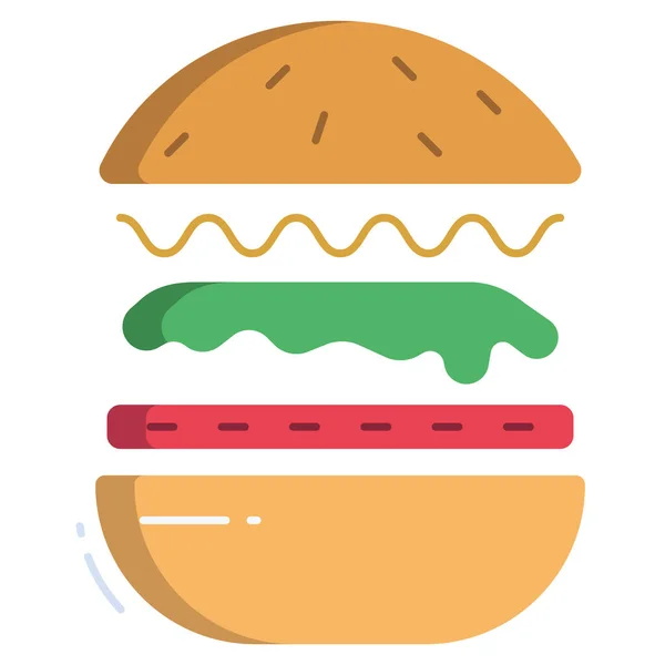 Hamburger Icona Web Semplice Illustrazione — Vettoriale Stock