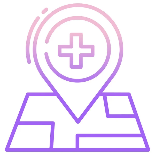 Krankenhaus Web Symbol Einfache Illustration — Stockvektor