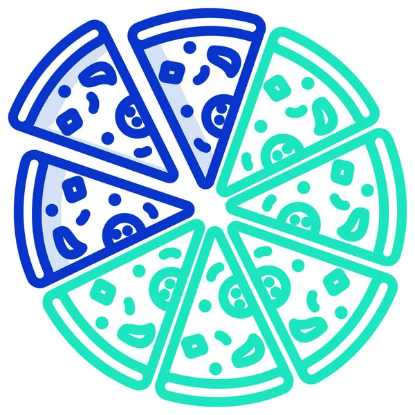 Pizza Icono Web Ilustración Vectorial — Vector de stock