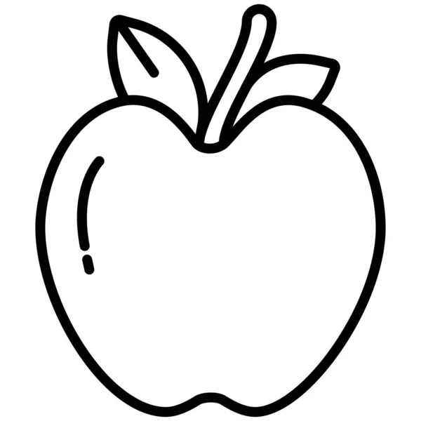 Manzana Icono Web Ilustración Simple — Vector de stock