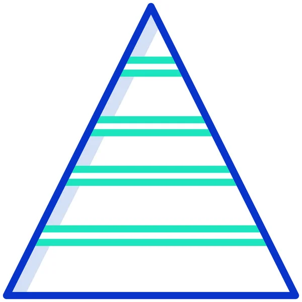 Pyramid Web Icon Vector Illustration — 스톡 벡터