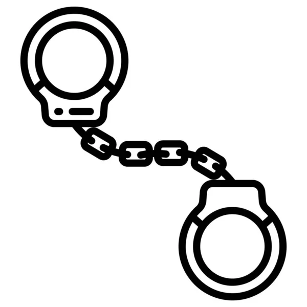 Handcuffs Icon Vector Best Flat Icon — Stock Vector