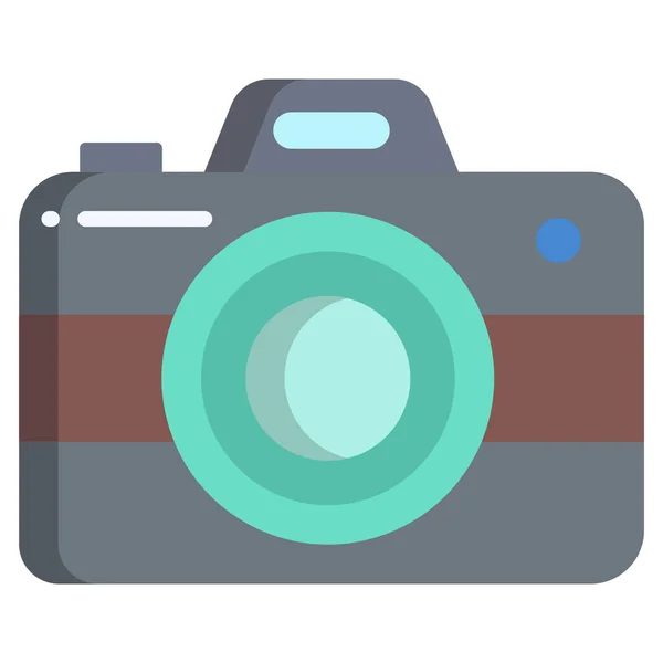 Macchina Fotografica Icona Web Semplice Illustrazione — Vettoriale Stock