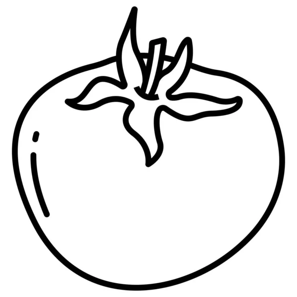 白色背景上的番茄简单矢量图标 — 图库矢量图片