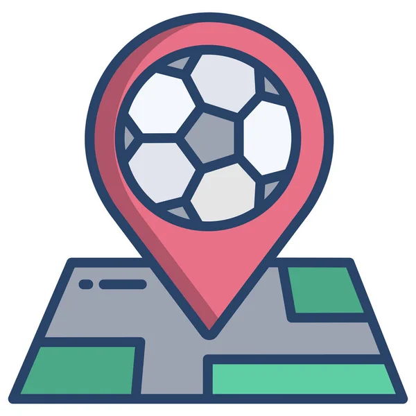 Ballon Football Conception Simple — Image vectorielle