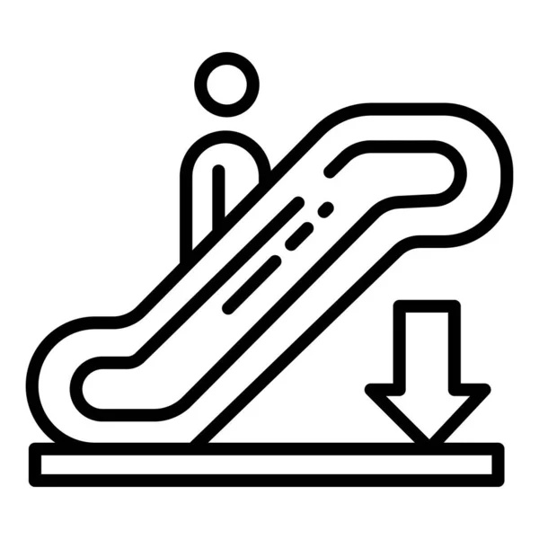 Escada Rolante Ícone Web Ilustração Simples — Vetor de Stock