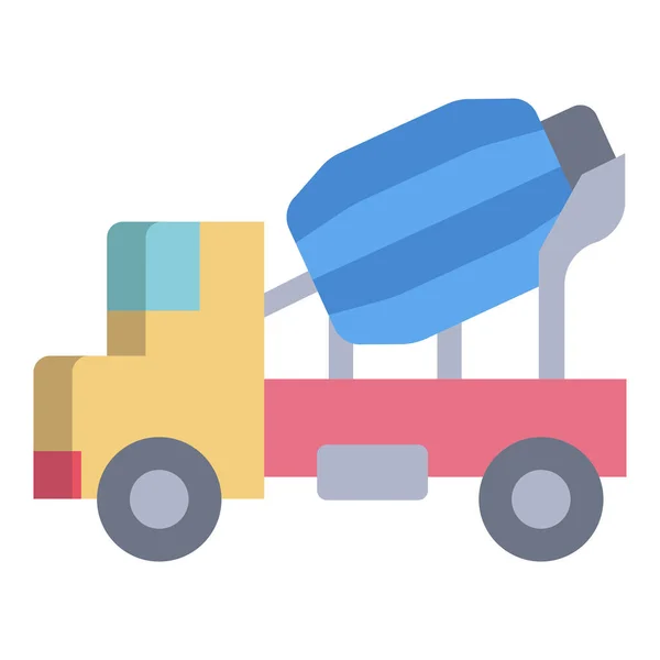 Concrete Mixer Pictogram Vector Illustratie — Stockvector