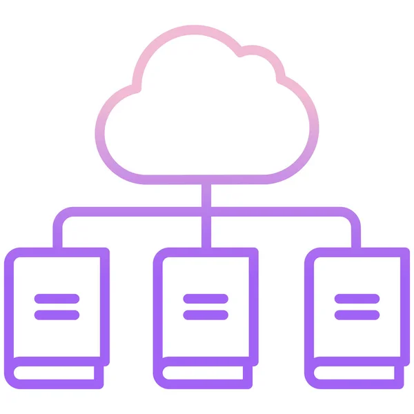 Réseau Nuage Conception Simple — Image vectorielle