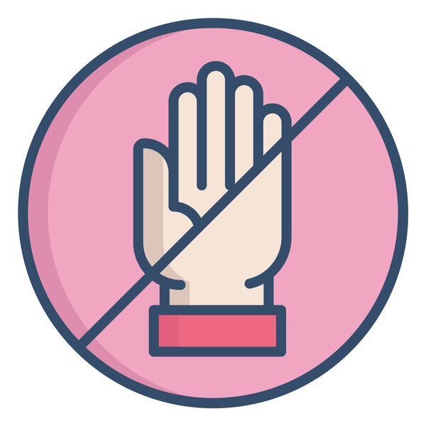 don't touch icon vector illustration