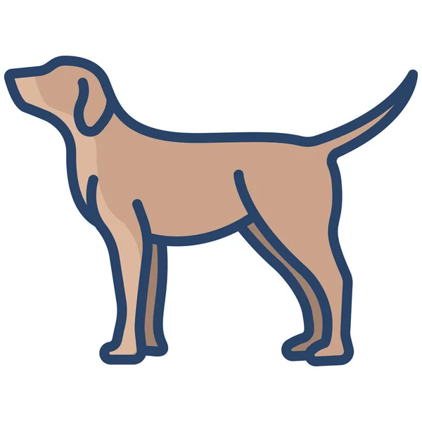 Hund Web Symbol Vektor Illustration — Stockvektor