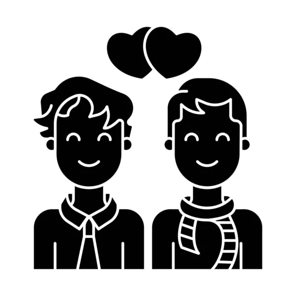 Pareja Amantes Personajes Vector Ilustración Diseño — Vector de stock