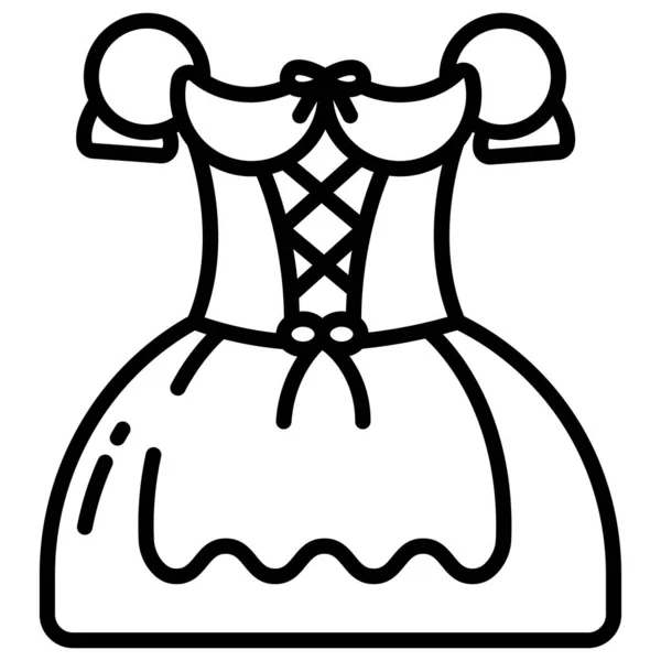 Vestido Ícone Web Ilustração Simples — Vetor de Stock