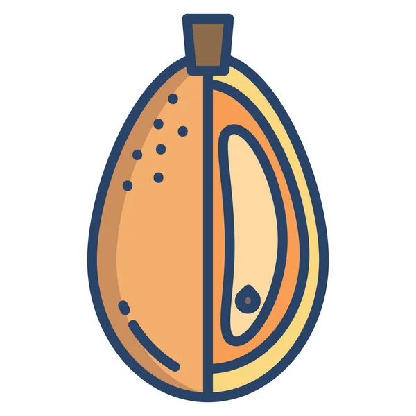 Kumquat Fruit White Background Flat Vector Illustration — Stock Vector