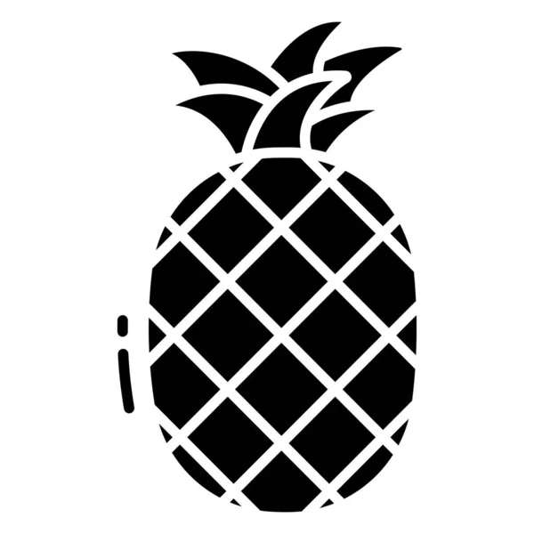 Ananas Ikona Web Prosta Ilustracja — Wektor stockowy