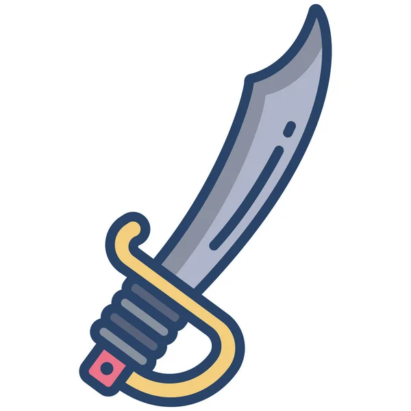 Machete Icono Web Diseño Simple — Archivo Imágenes Vectoriales