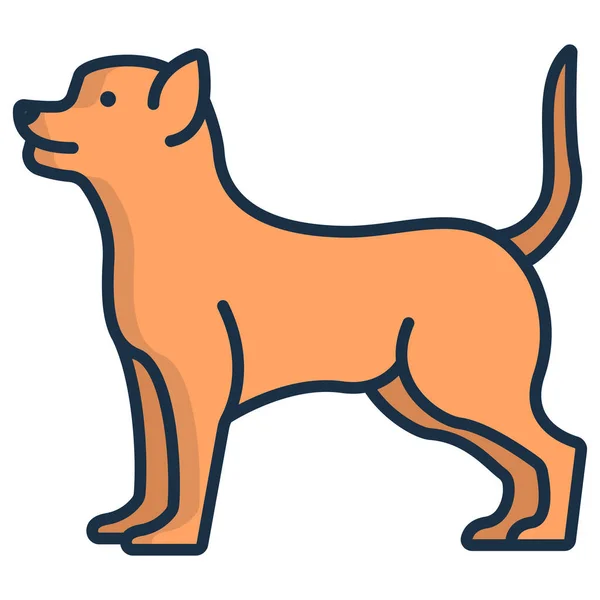 Vector Perro Icono Web Ilustración Simple — Vector de stock