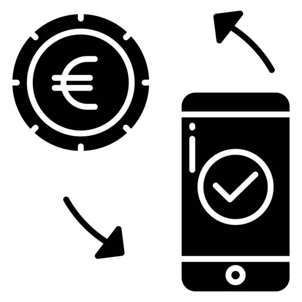 Icône Paiement Mobile Illustration Simple Des Icônes Vectorielles Des Banques — Image vectorielle