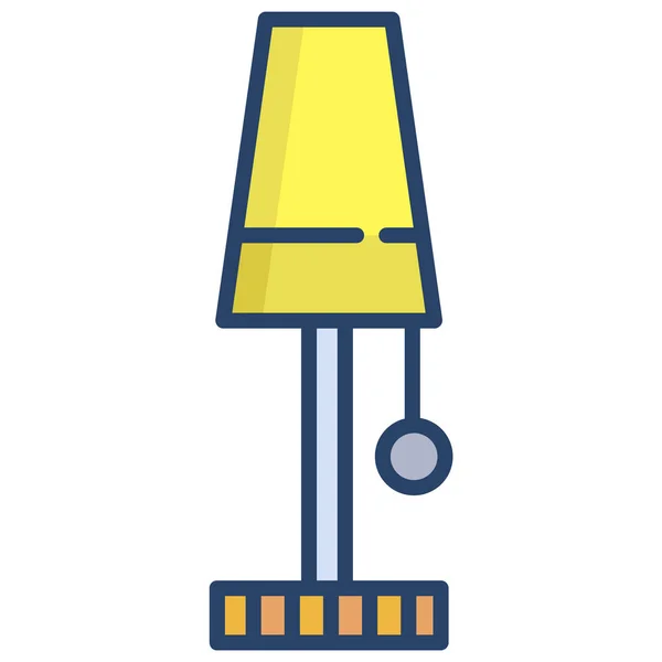 Lamp Pictogram Geïsoleerd Witte Achtergrond — Stockvector