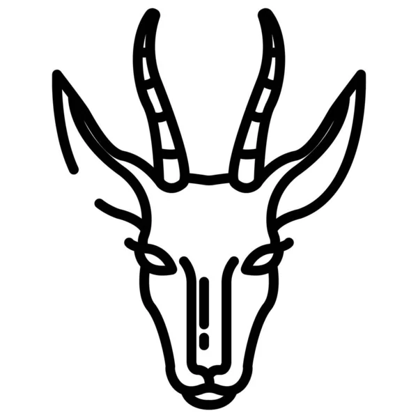 Jednoduchá Vektorová Ikona Ilustrace Springboku — Stockový vektor