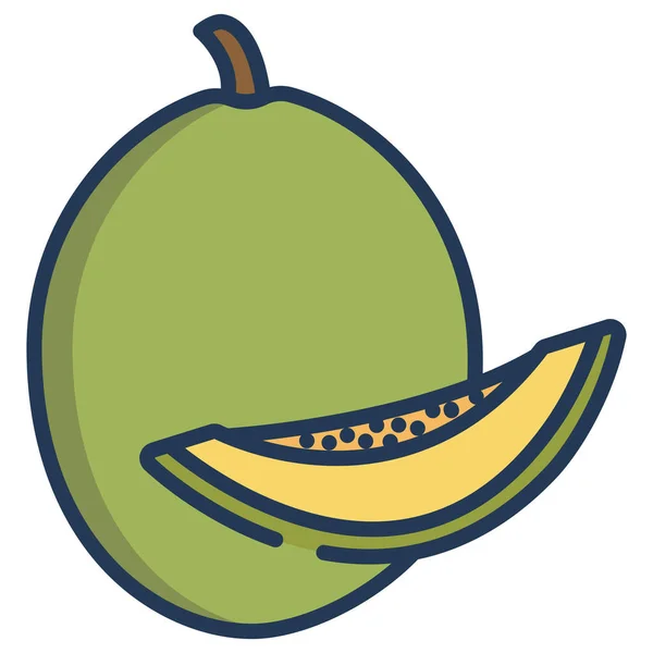 Melon Icon Vector Illustration — Stock Vector