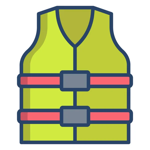 Flat Life Vest Icon — Stock Vector