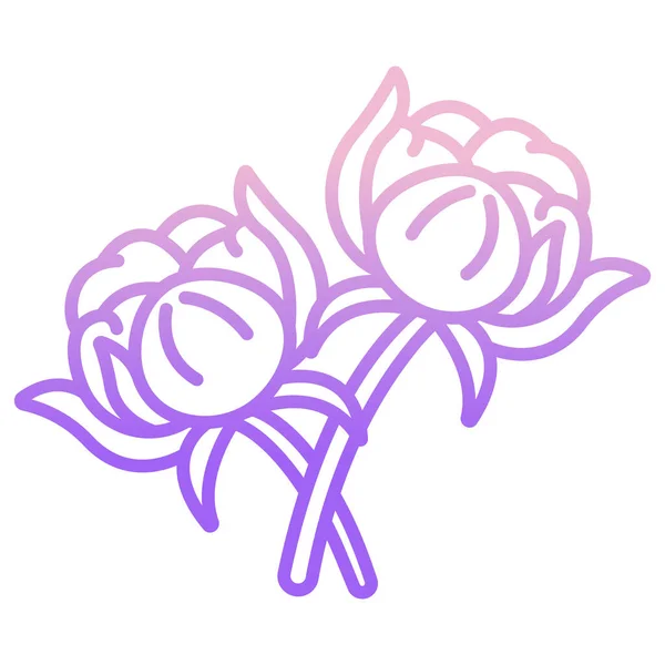 Illustration Vectorielle Fleur Contour — Image vectorielle