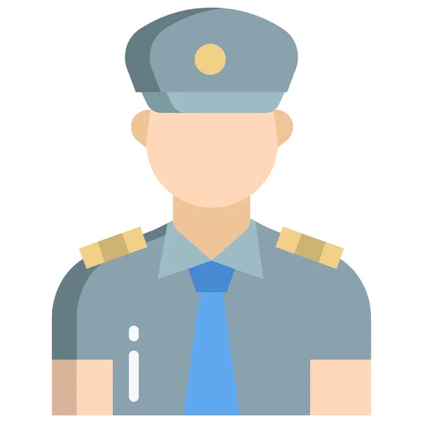 Politieagent Eenvoudige Illustratie — Stockvector