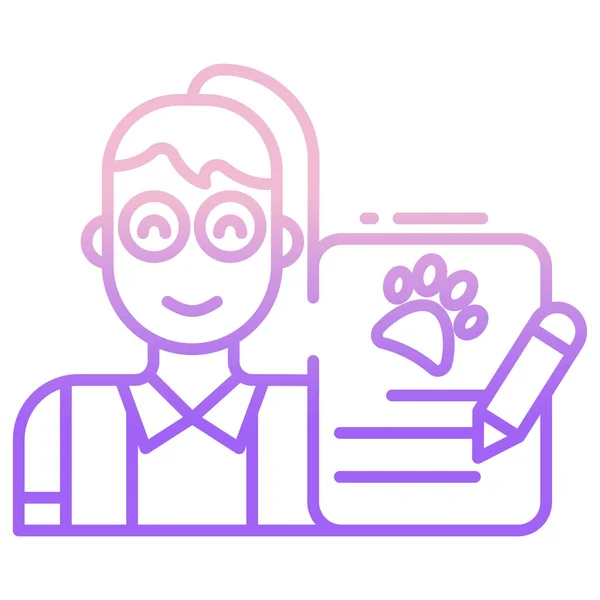 Lehrer Mit Bleistift Und Stift Icon Vektor Illustration Design — Stockvektor