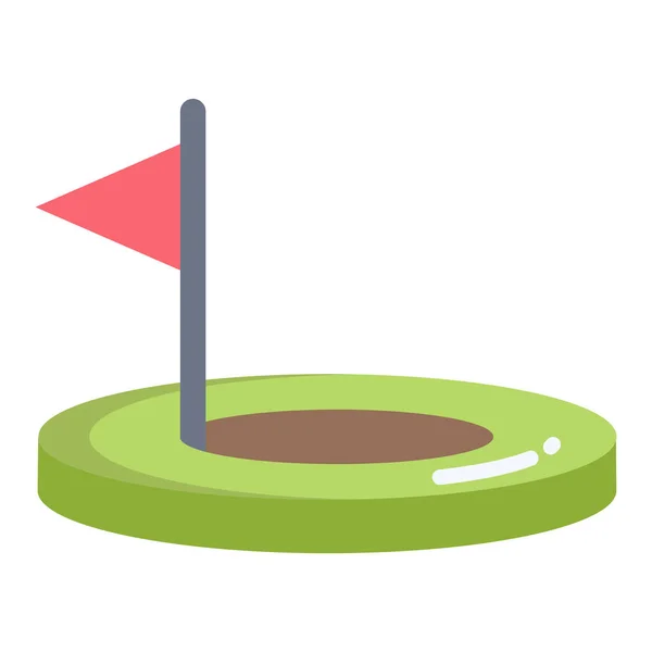 Ilustrasi Vektor Ikon Bola Golf - Stok Vektor