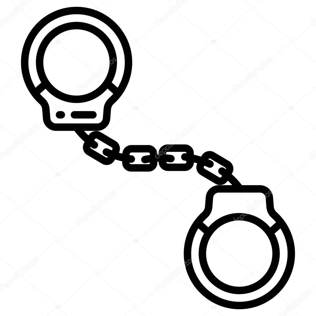 handcuffs icon, vector best flat icon.