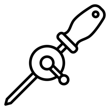 Çekiç matkap el simgesi tasarımı beyaz arkaplanda izole edildi. Vektör illüstrasyonu