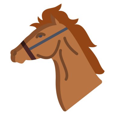 Basit vektör simgesi, at hayvanının çizimi