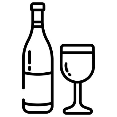 Şarap bardakları. Basit resimleme
