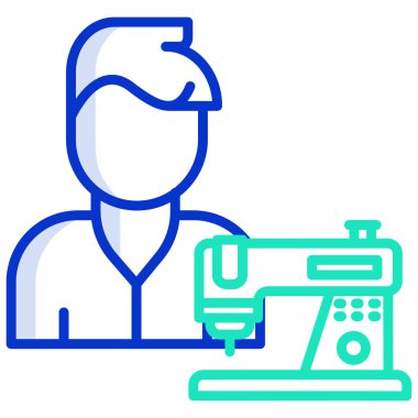 Dikiş makinesi. Basit resimleme