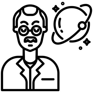 İş adamı. Web simgesi basit illüstrasyon