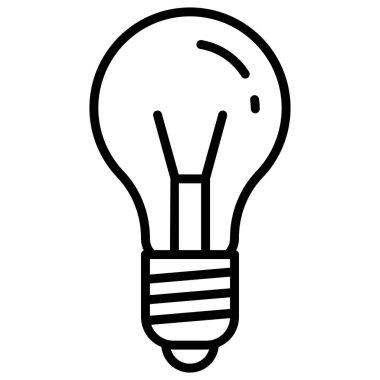 Ampul. Web simgesi basit illüstrasyon