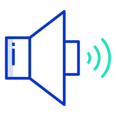 Beyaz arkaplanda ses düzeyi simgesi