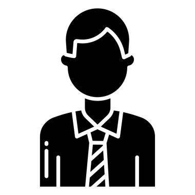 İş adamı. Web simgesi basit illüstrasyon