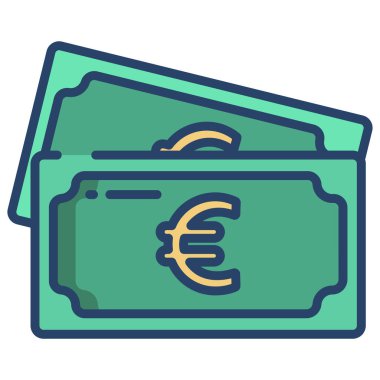 Avro para simgesi vektör illüstrasyonu