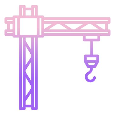 Web simgesi, vektör çizim vinç 