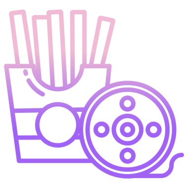 kızartma simgesi vektör illüstrasyonu 