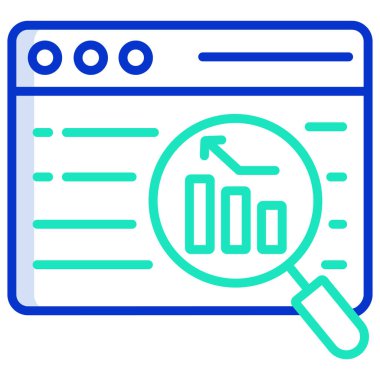 Analizler. Web simgesi basit illüstrasyon
