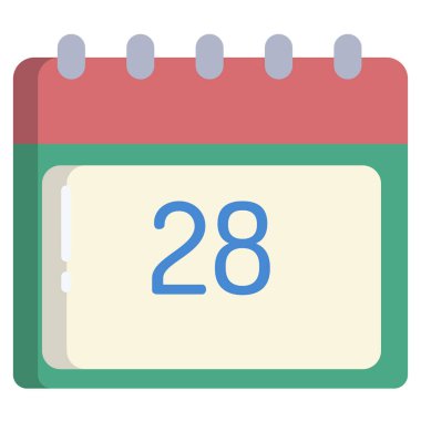 Takvim simgesi vektör illüstrasyonu