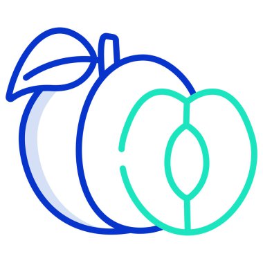 Kayısı, web simgesi basit illüstrasyon