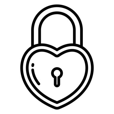 asma kilit simgesi, vektör çizimi