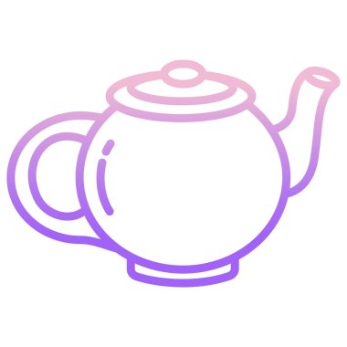 Beyaz arkaplanda çay basit vektör simgesi