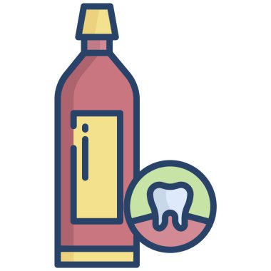 Diş macunu basit simgesi, vektör illüstrasyonu