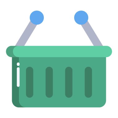 Basit vektör simgesi, sepet illüstrasyonu