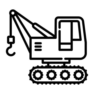 Web simgesi, vektör çizim vinç 