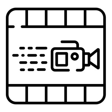 Video kamera simgesi. İnternet için radyo vektör simgelerinin özet çizimi